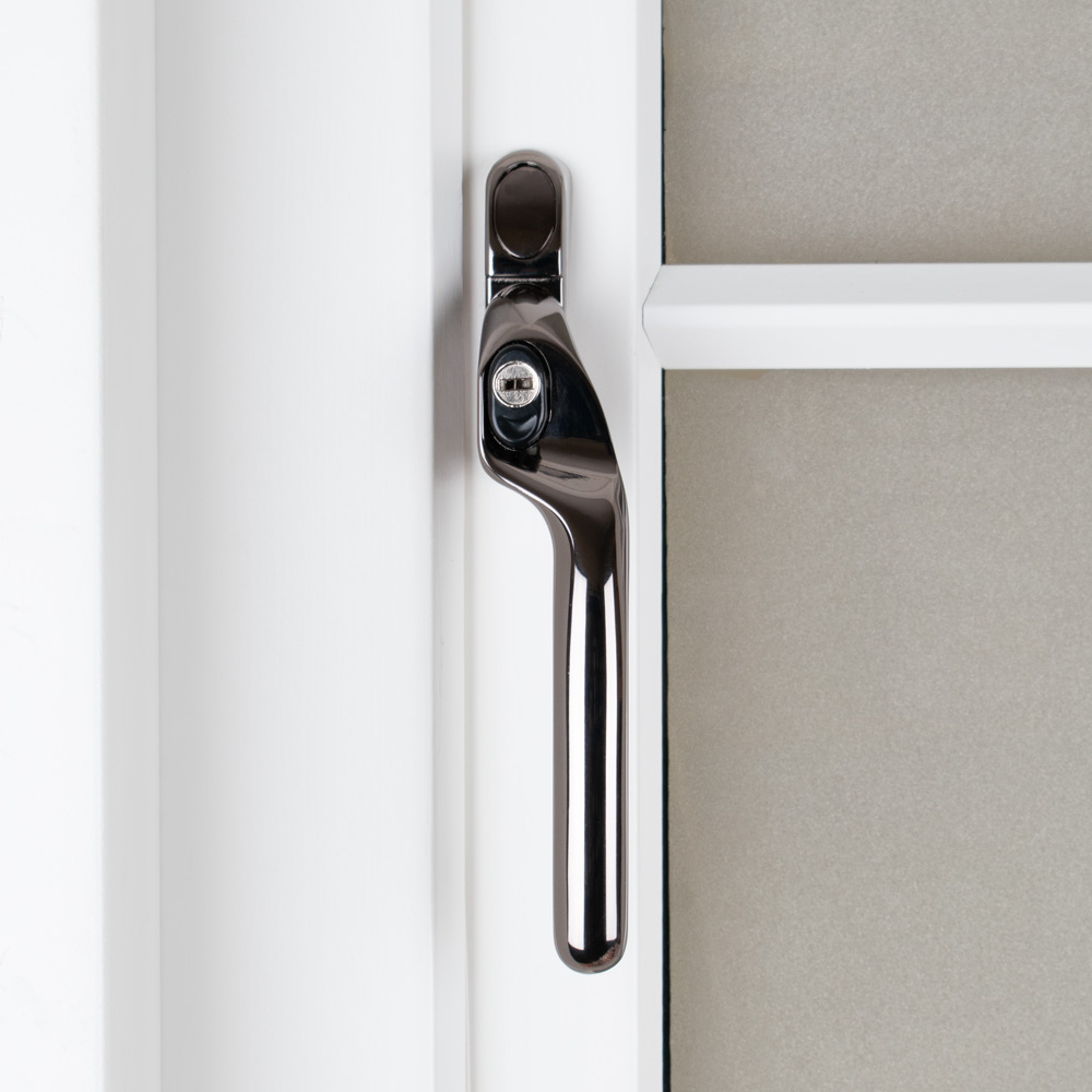 Timber Series Connoisseur MK2 Offset Locking Espag Window Handle - Polished Bronze (Right Hand)